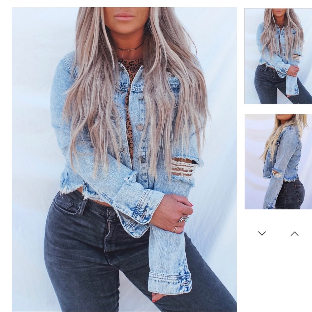 Cello Cropped Denim Jacket